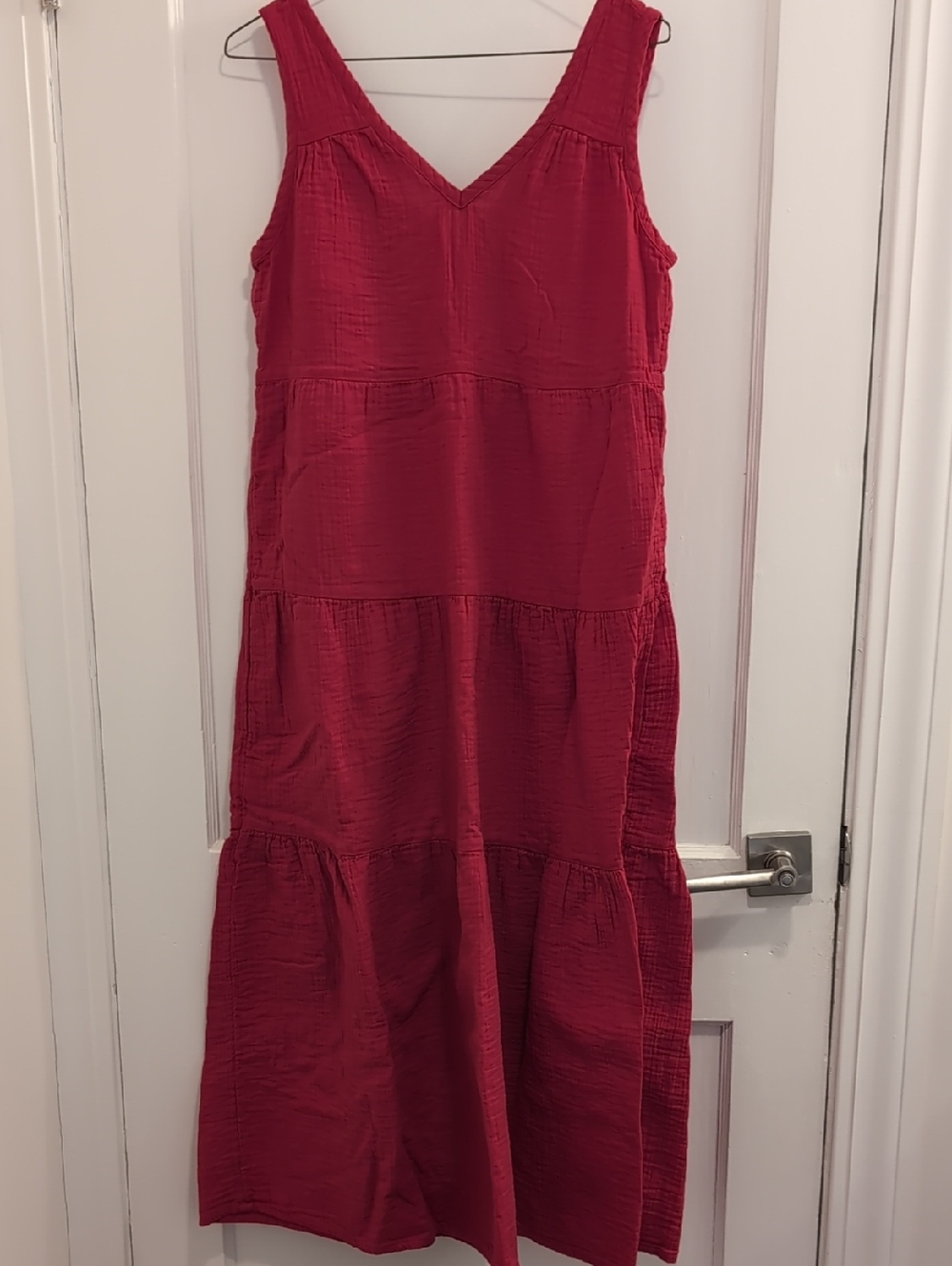 Quince Red Gauze Dress